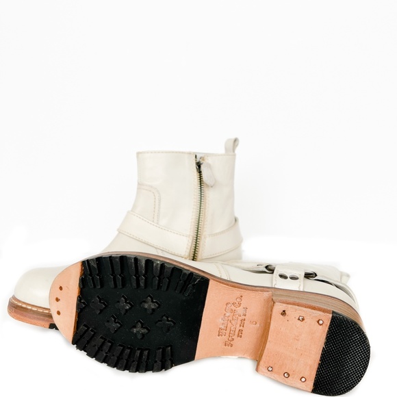 NEW Vintage Foundry Co off white leather ankle boots size 6 - Picture 4 of 4
